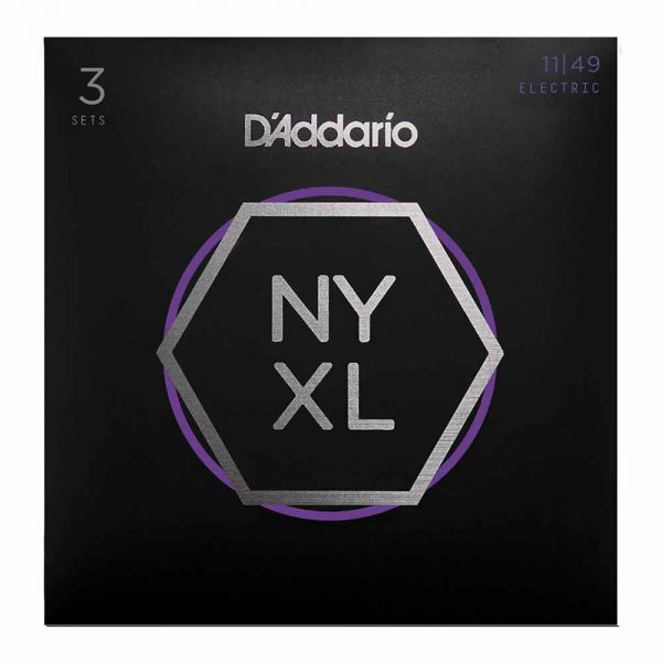 מיתרים לגיטרה חשמלית דדריו 11-49 - מארז 3 סטים - Daddario NYXL1149-3P Electric Guitar Strings