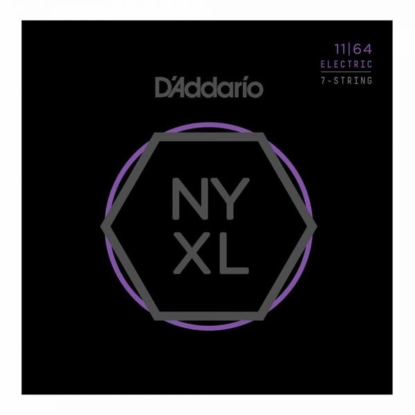 סט מיתרים לגיטרה חשמלית 7 מיתרים דדריו Daddario NYXL1164 Electric Guitar Strings - 11-64