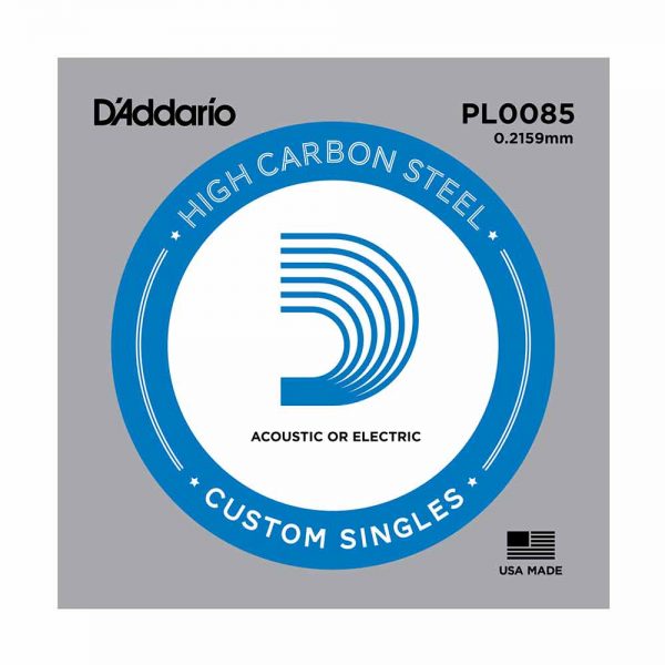 מיתר בודד לגיטרה דדריו 0.085 - Daddario PL0085 Plain Steel Single