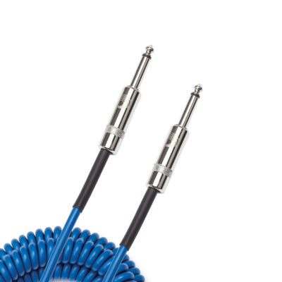 כבל מקורזל לגיטרה 9m דדריו פלנט ווייבס - Daddario Planet Waves PW-CDG-30BU Coiled Cable