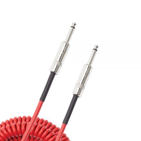 כבל מקורזל לגיטרה 9m דדריו פלנט ווייבס - Daddario Planet Waves PW-CDG-30RD Coiled Cable