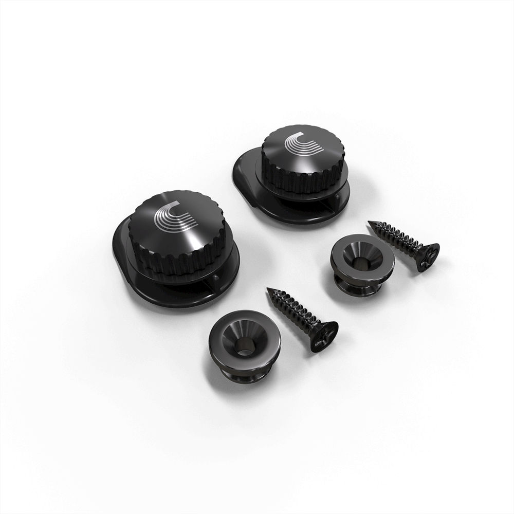 סט נועלי רצועה שחורים דדריו - D'Addario Planet Waves PW-SLS-01 Universal Strap lock Black