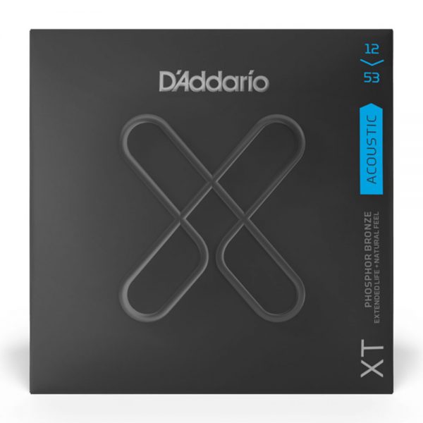 סט מיתרים לגיטרה אקוסטית דדריו 12-53 - Daddario XTAPB1253 Acoustic Guitar Strings