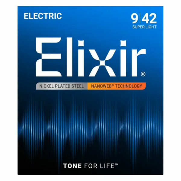 סט מיתרים לגיטרה חשמלית אליקסיר ELIXIR 12002 Electric NANOWEB® Coated strings - 09-42