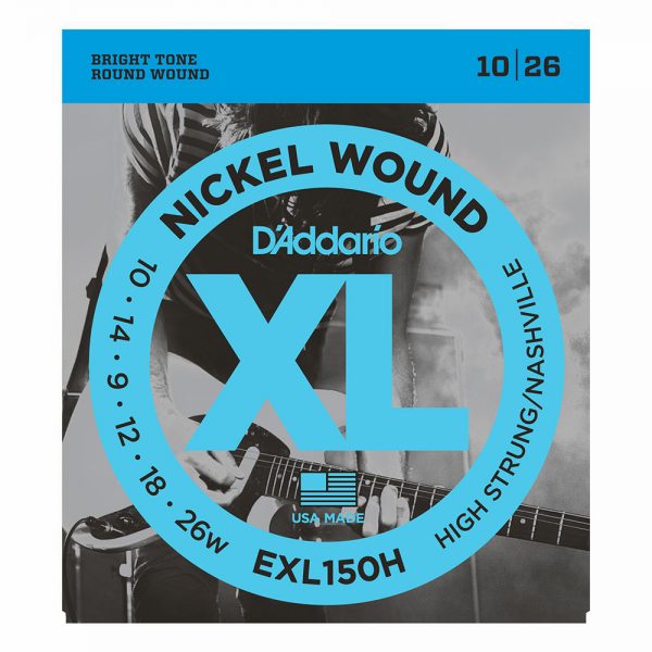 סט מיתרים לגיטרה חשמלית דדריו 10-46 - Daddario EXL150H Nickel Wound High Strung/Nashville Tuning  Electric Guitar Strings