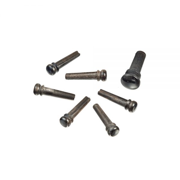 פינים לגיטרה אקוסטית אבוני - Daddario Planet Waves PWPS1 Ebony Bridge Pins with End Pin Set