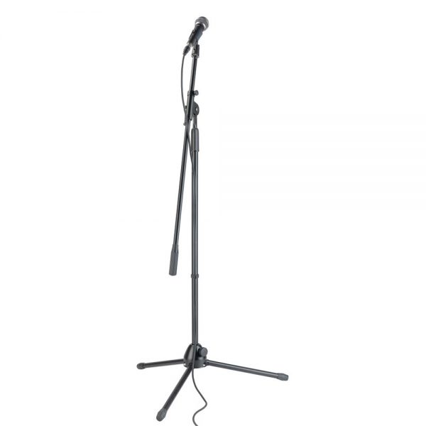 סטנד למיקרופון + מיקרופון + כבל 6 מטר - Stagg SDM50 Microphone Stand With Mic And 6M Cable