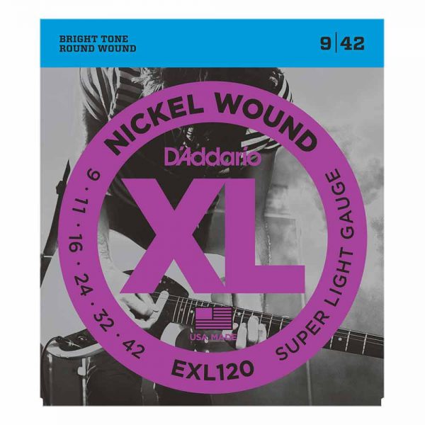 סט מיתרים לגיטרה חשמלית דדריו 09-42 - Daddario EXL120 Nickel Wound Electric Guitar Strings