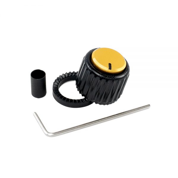 כפתור שחור ומוזהב ננעל דדריו Daddario PW-LNL-01BG  Plastic Knob ,Locknob ,Large Black & Gold