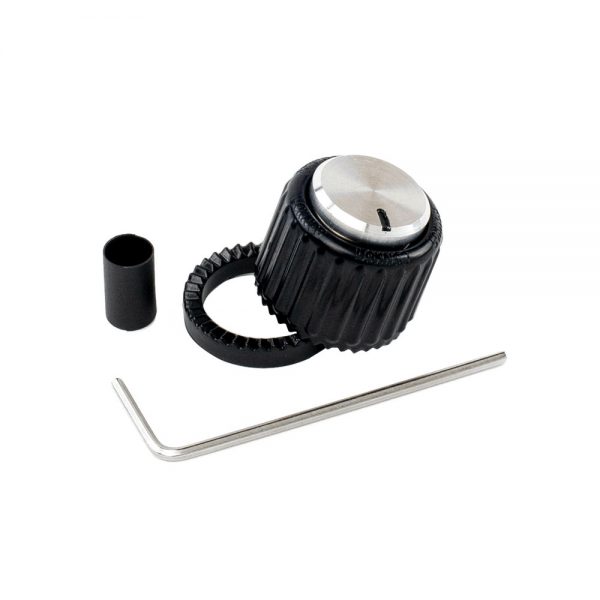 כפתור שחור וכסוף ננעל דדריו Daddario PW-LNL-01BS  Plastic Knob ,Locknob ,Large Black & Silver