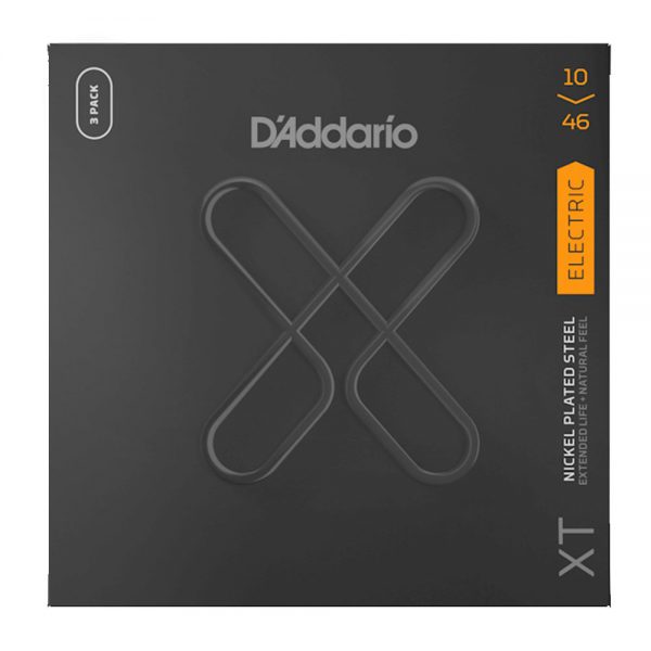 מיתרים לגיטרה חשמלית דדריו 10-46 - מארז 3 סטים - Daddario XTE1046-3P Electric Guitar Strings