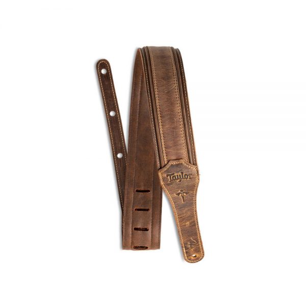 רצועת עור חום כהה לגיטרה טיילור - Taylor 4109-25 - Wings Leather Strap