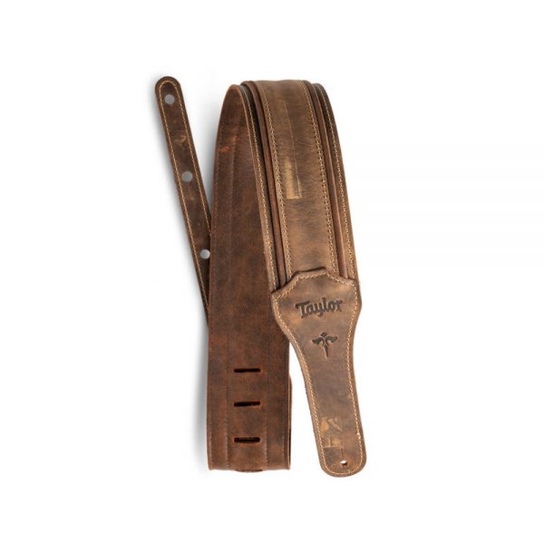 רצועת עור חום כהה לגיטרה טיילור - Taylor 4110-30 - Wings Leather Strap
