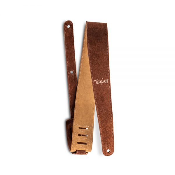 רצועת עור זמש חום לגיטרה טיילור - Taylor 4400-25 - Embroidered Suede Leather Strap