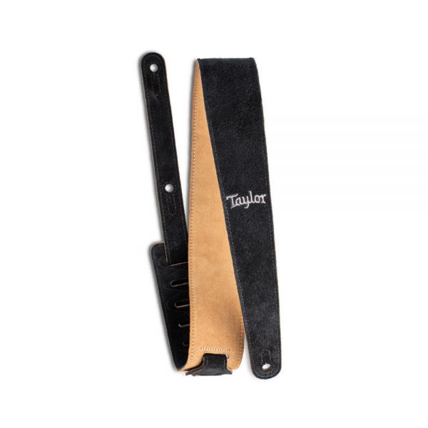 רצועת עור זמש שחור לגיטרה טיילור - Taylor 4401-25 - Embroidered Suede Leather Strap