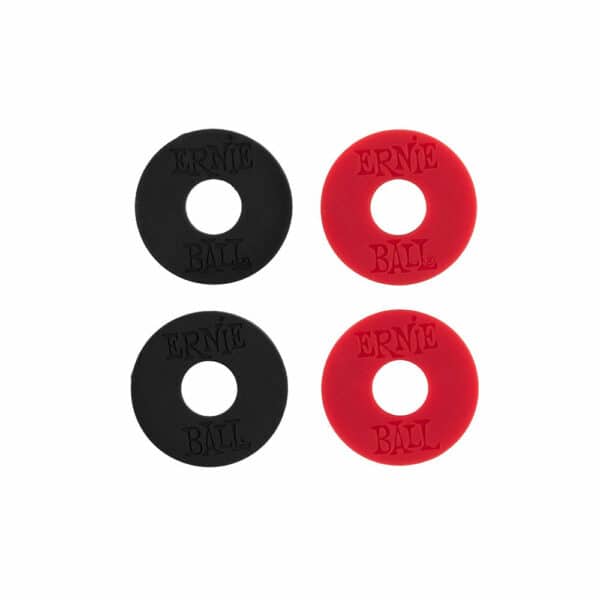 רביעיית נועלי רצועה מפלסטיק ארני בול - Ernie Ball 4603 Strap Blocks Red And Black 4Pack