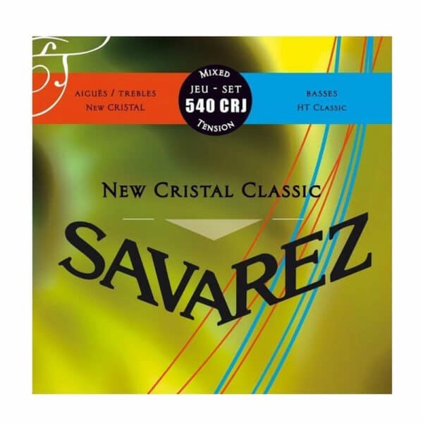 סט מיתרים לגיטרה קלאסית סווארז - SAVAREZ 540CRJ New Cristal Classic Mixed Tension Classic Guitar Strings