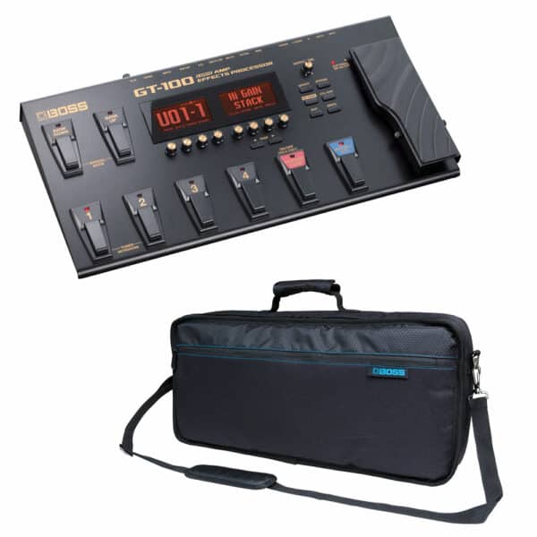 מולטי אפקט לגיטרה חשמלית + נרתיק בוס - BOSS GT-100 COSM Amp Effects Processor And Case