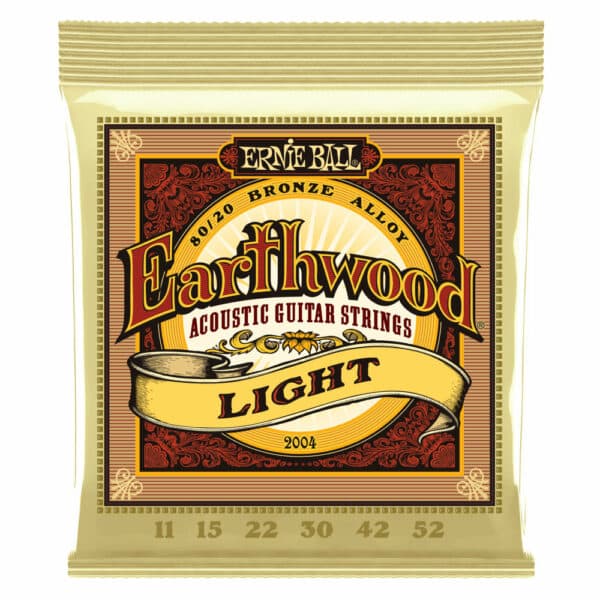 סט מיתרים לגיטרה אקוסטית ארני בול 11-52 -  Ernie Ball Light Earthwood 80/20 Bronze 2004 Acoustic Guitar Strings