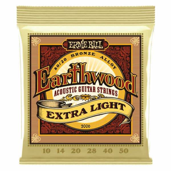 סט מיתרים לגיטרה אקוסטית ארני בול 10-50 -  Ernie Ball Extra Light Earthwood 80/20 Bronze 2006 Acoustic Guitar Strings
