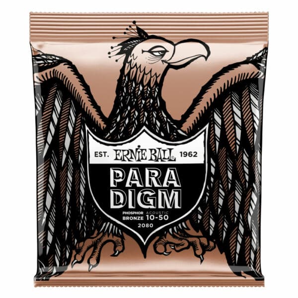סט מיתרים לגיטרה אקוסטית ארני בול 10-50 -  Ernie Ball Extra Light PARADIGM Phosphor Bronze 2080 Acoustic Guitar Strings