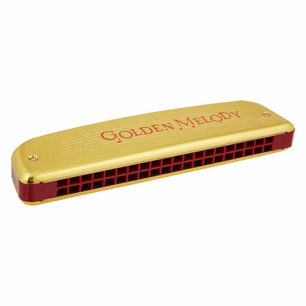 מפוחית הונר גולדן מלודי דו - Hohner M2416017 2416/40 Diatonic Harmonica Golden Melody Tremolo in C