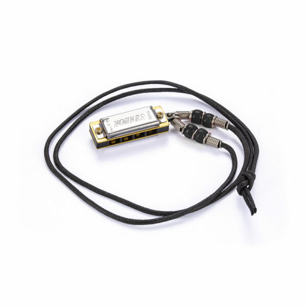 מפוחית מיני על שרשרת הונר דו - Hohner M38N-BL Diatonic Mini Harmonica Necklace in C