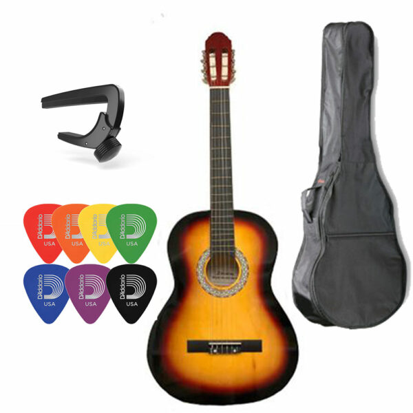 חבילת גיטרה קלאסית + נרתיק, קאפו ומפרטים - CLASSIC BUNDLE