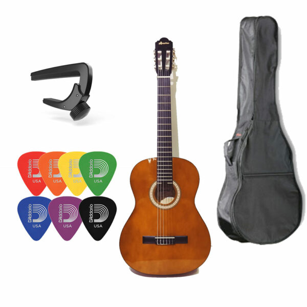 חבילת גיטרה קלאסית 3/4 + נרתיק, קאפו ומפרטים - CLASSIC BUNDLE