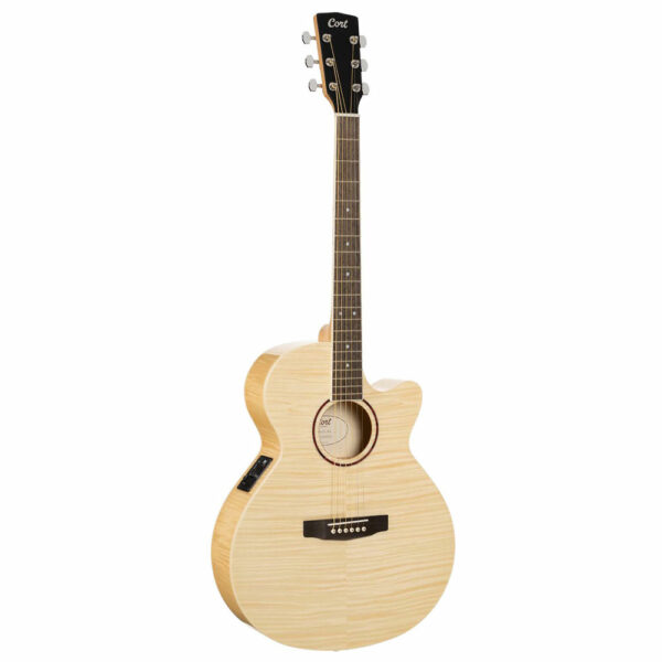 גיטרה אקוסטית מוגברת קורט - CORT SFX-FM NAT Flamed Maple CUTWAY
